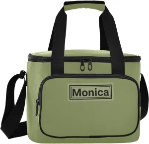Solid Color Custom Soft Cooler Bag with Zipper Personalized Insulated Portable Cooler for Camping Work Beach Travel Lunchbox for Women Men