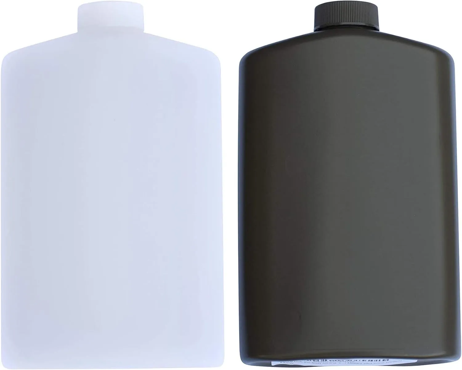 SportFlask Fighter Pilot Flask Great for Concerts, Fishing, Skiing, Backpacking, Hiking - 16oz US Military Issue Plastic Flask BPA Free Made in USA (Natural   Black)