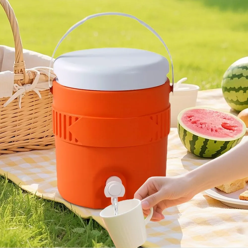 Sports Drink Dispenser, 3.8L Gallon Portable Sports Cooler Water Beverage Dispenser, Insulated Cooler Dispenser For Outdoor Activities Fishing Camping (Red)
