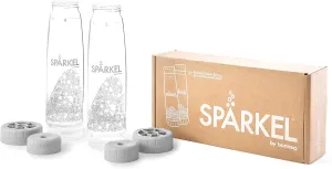 Spärkel Bottle 2-Pack - 2x 750ml (25.4oz.) - Always have a bubbly drink ready - Use with Spärkel Beverage System