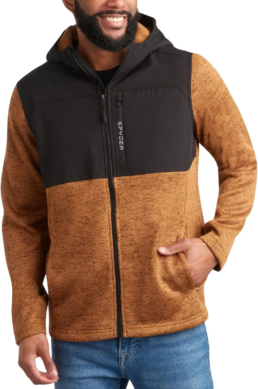 Spyder Mens Fleece Jacket - Insulated Full Zip Sweater Jackets for Men - Hiking Outdoor Performance Mens Lightweight Jackets