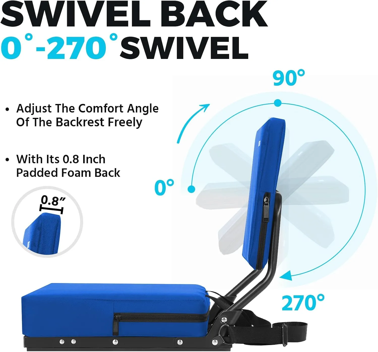 Stadium Seats for Bleachers with Back Support,Stadium Seating for Bleachers with Comfy Padded Active Foam Backs,Portable Folding Stadium Chair with Shoulder Strap,Bleacher Chairs with Back