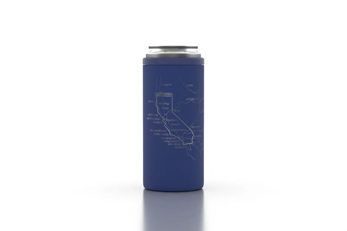 State Map Insulated 12 oz Slim Can Cooler