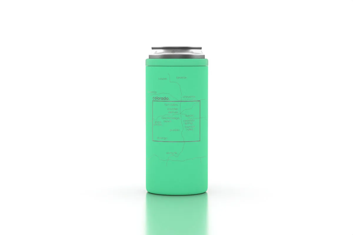 State Map Insulated 12 oz Slim Can Cooler