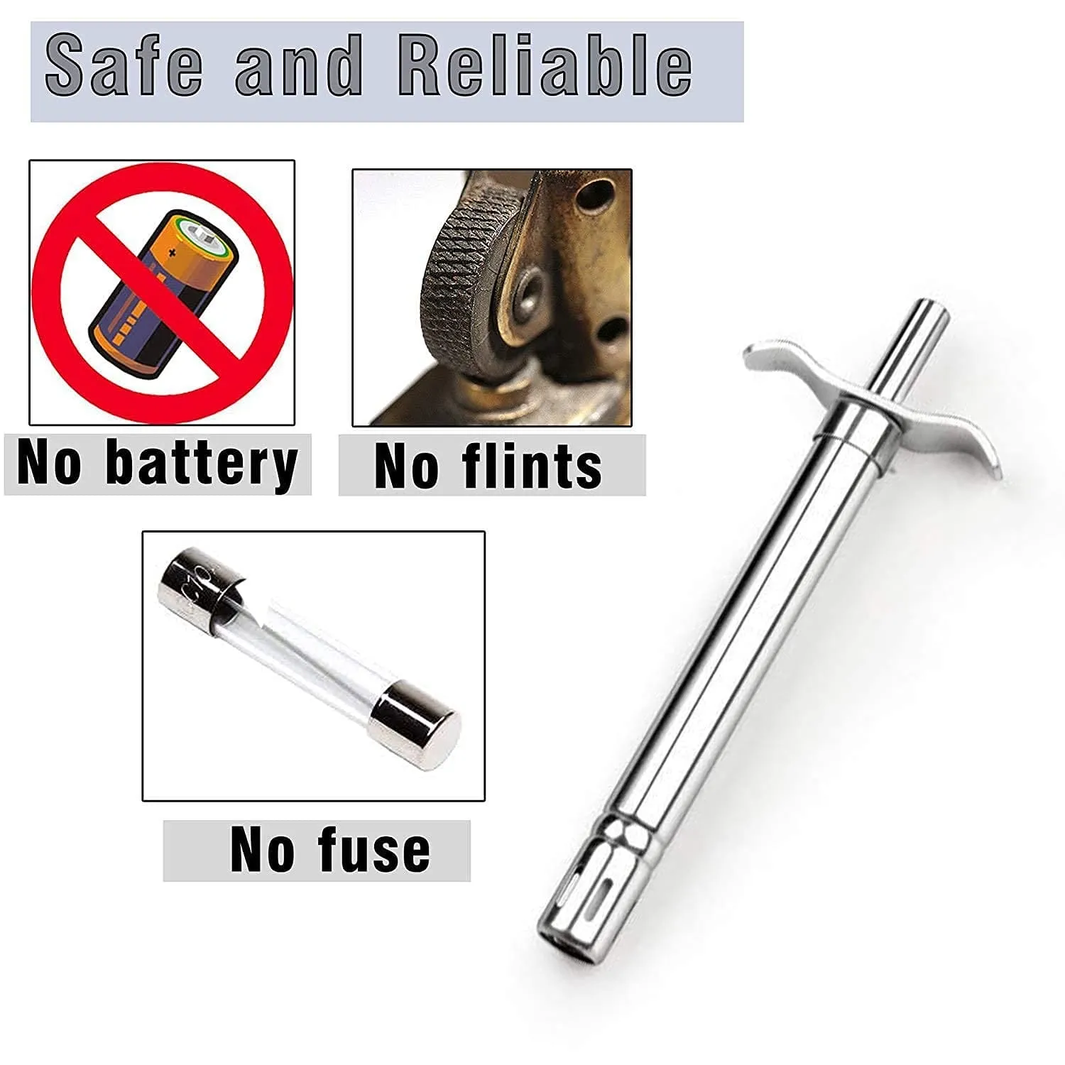 Stove Spark Lighter, Stainless Steel Metallic Kitchen Lighter, Steel Gas Burner, Multipurpose Cooking Lighter, Outdoor Windproof Lighter, Camping Cooking Spark Lighter, Household Kitchen Tool