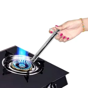 Stove Spark Lighter, Stainless Steel Metallic Kitchen Lighter, Steel Gas Burner, Multipurpose Cooking Lighter, Outdoor Windproof Lighter, Camping Cooking Spark Lighter, Household Kitchen Tool