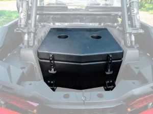 SuperATV Cooler/Cargo Box for 2018-2021Polaris RZR XP Turbo S / 2019-2021 RZR XP 4 Turbo S | 30 Liter Capacity Holds 36 12 oz cans | Built in Drain Plug | Insulated to Keep Drinks Cold
