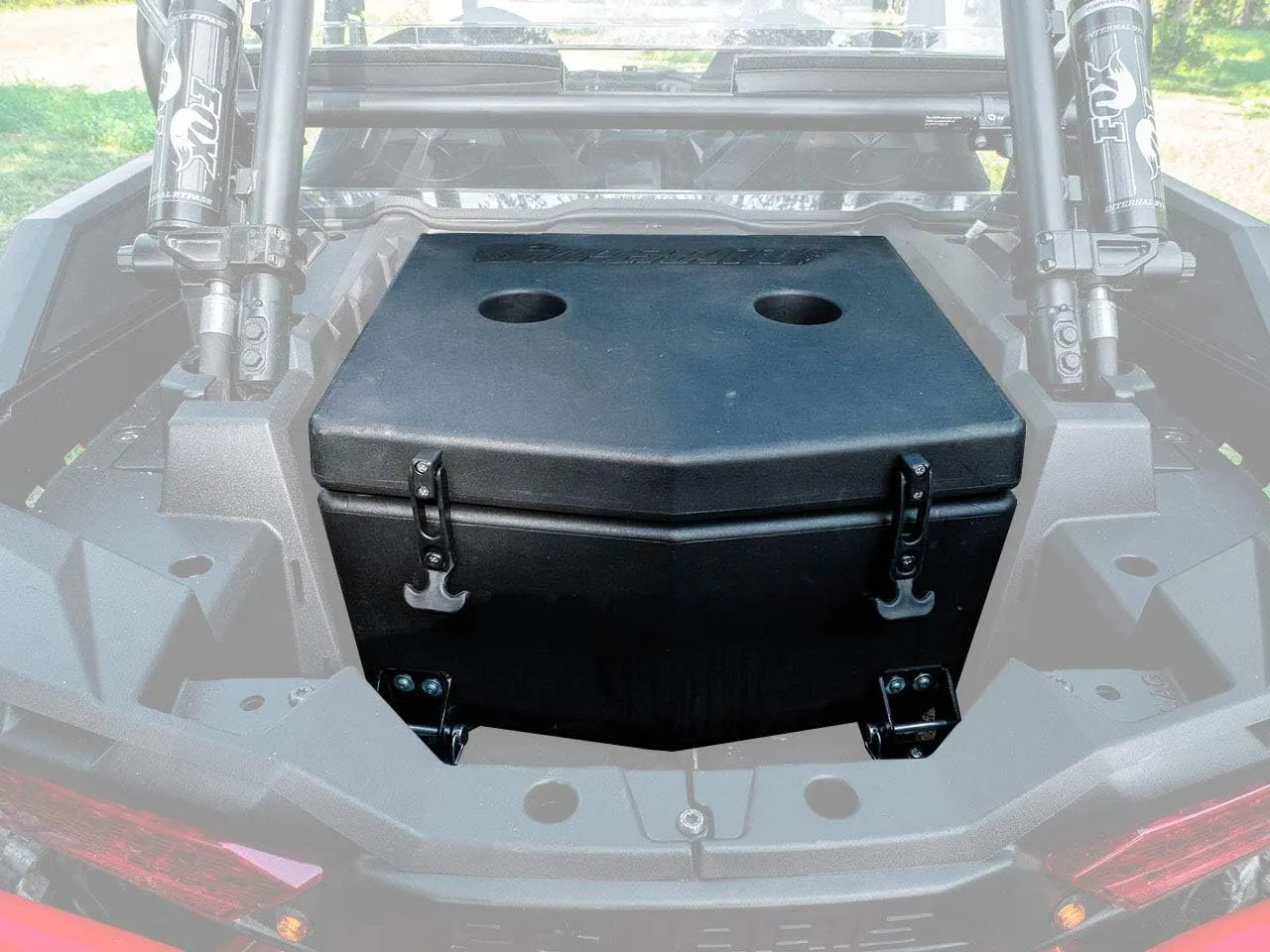 SuperATV Cooler/Cargo Box for 2018-2021Polaris RZR XP Turbo S / 2019-2021 RZR XP 4 Turbo S | 30 Liter Capacity Holds 36 12 oz cans | Built in Drain Plug | Insulated to Keep Drinks Cold