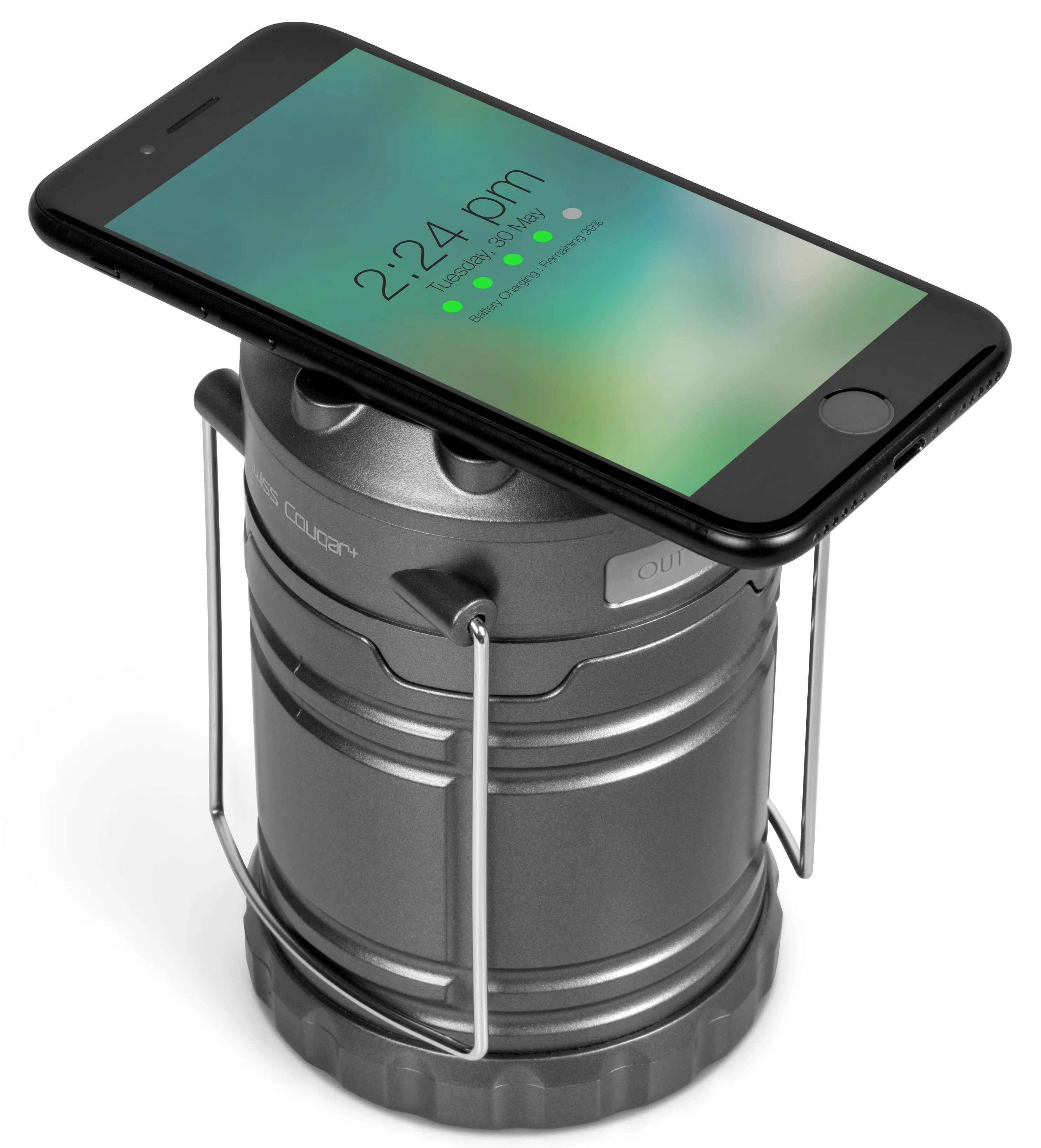 Swiss Cougar Lantern & Wireless Charging Power Bank
