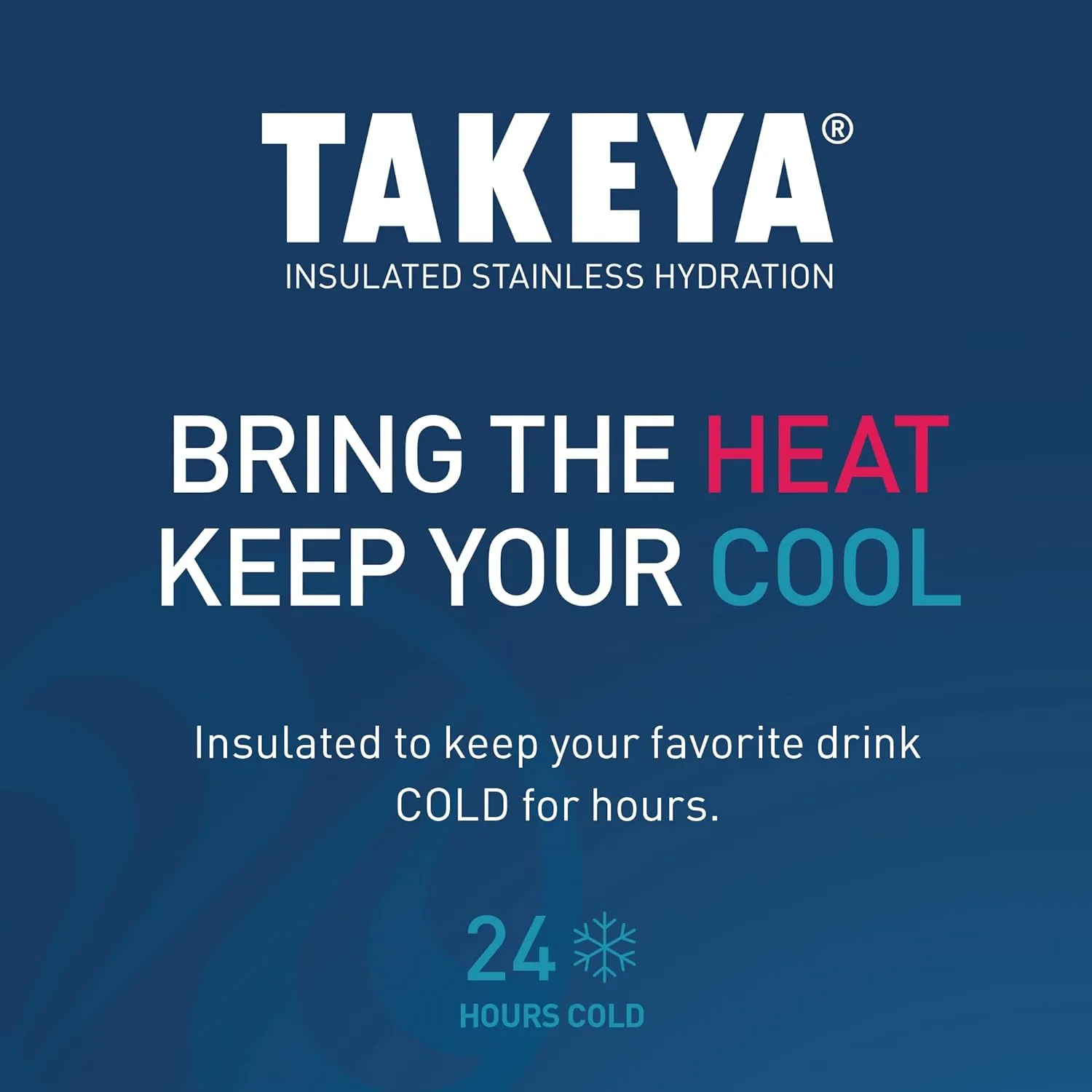 Takeya Actives Kids Water Bottle with Straw Lid - Stainless-Steel Double Wall Insulation - BPA-Free Bottle Lid with Carry Handle - Reusable Bottle with Straw Lid - 14 oz, Atlantic Blue