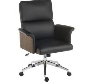 TieDex UK TEKNIK Elegance Medium Faux-Leather Executive Chair - Black & Brown