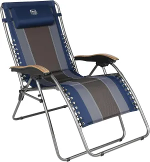 TIMBER RIDGE Oversized Zero Gravity Chair, Padded Reclining Lounge Chair with Adjustable Headrest & Cup Holder, Heavy Duty Support 350 lbs, Foldable for Camping, Lawn, Outdoor & Indoor
