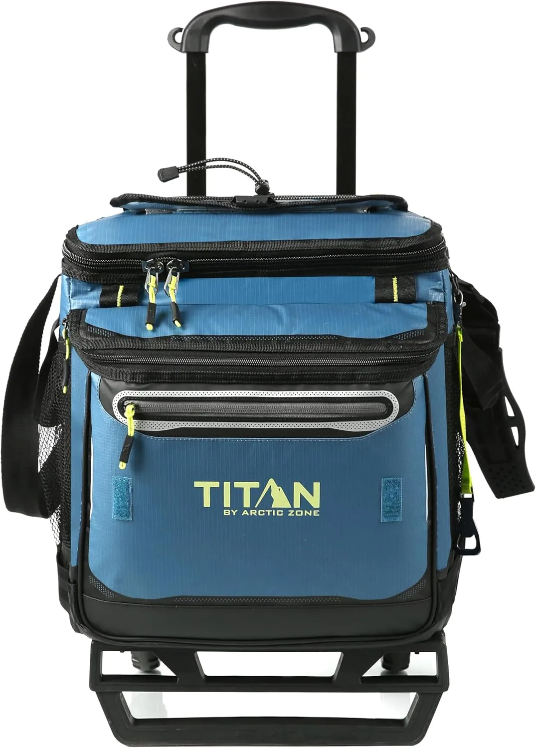 Titan Deep Freeze 60 (50 10) Can Wheeled Cooler - Collapsible Rolling Cooler with Wheels and All-Terrain Cart