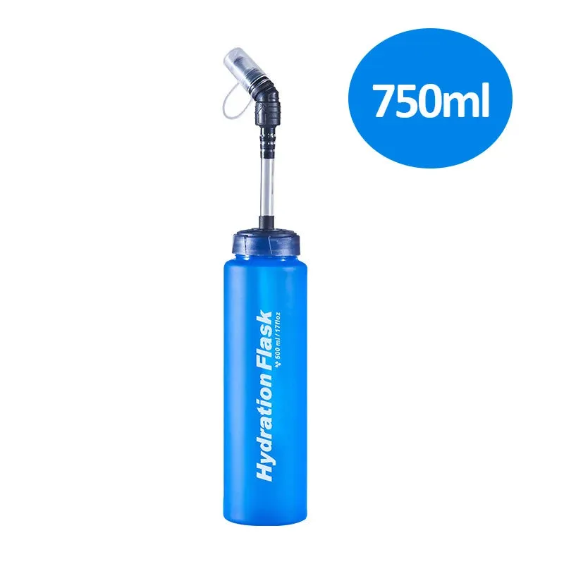 TPU Soft Flask Water Bottle: Ultralight Folding Collapsible Water Bottle for Running, Pack Waist Bag Vest