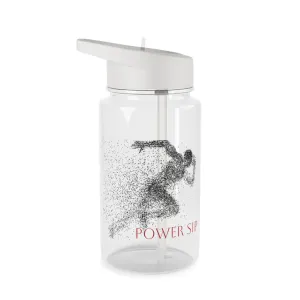 Transparent Water Bottle Power Sip BPA-Free
