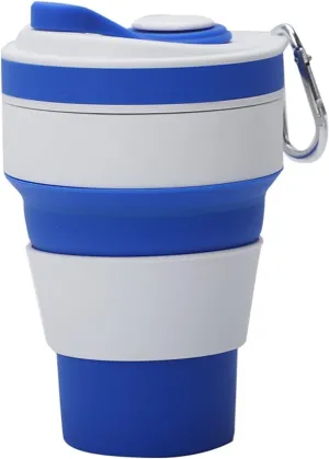 Travel Coffee Mug Coffee Cups with Straw Travel Collapsible Silicone Portable Water Cups Outdoors Camping Hiking Picnic (2) (S)