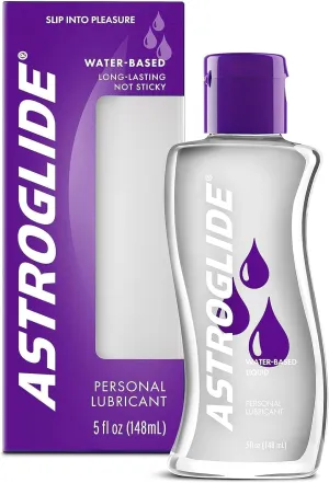 Trojan Ultra Ribbed Condoms 36 Count & Astroglide Water Based Lube 5oz for Ultra Stimulation & Long-Lasting Pleasure