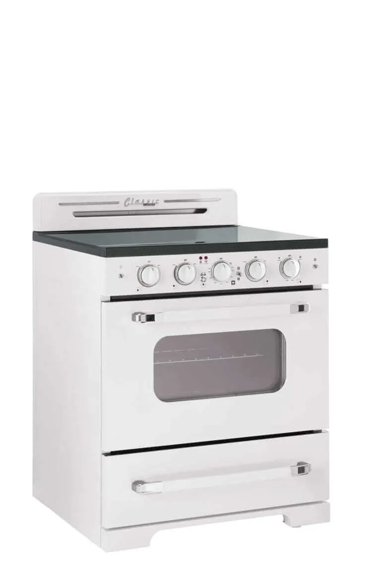 Unique 30" Classic Retro Electric Range With Convection Oven (SmoothTop)
