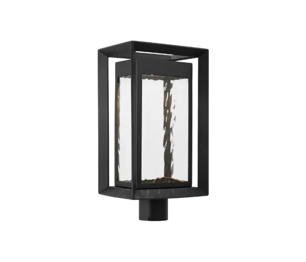 Urbandale Large LED Post Lantern | Textured Black