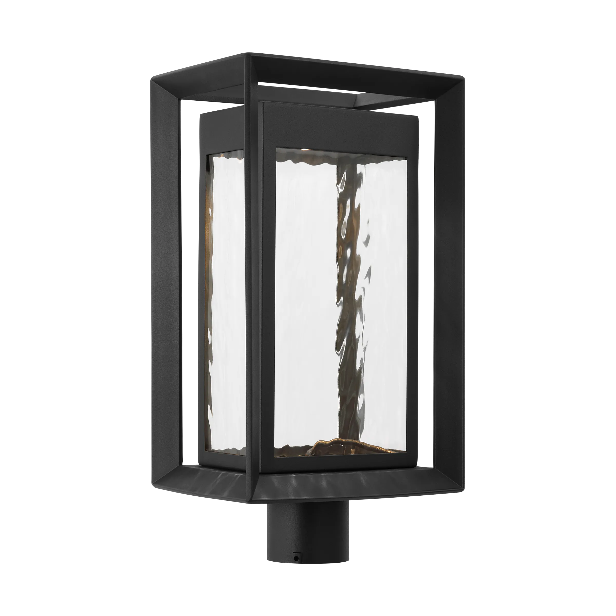 Urbandale Large LED Post Lantern | Textured Black