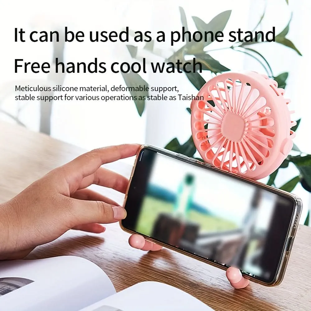 USB Charging Mini Fan with Octopus Tripod – Portable