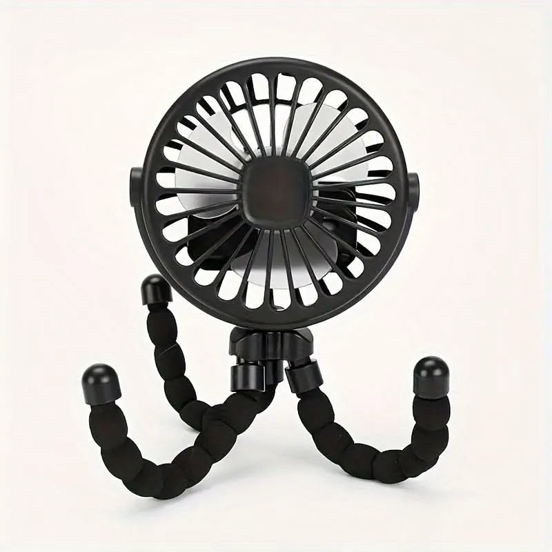 USB Charging Mini Fan with Octopus Tripod – Portable