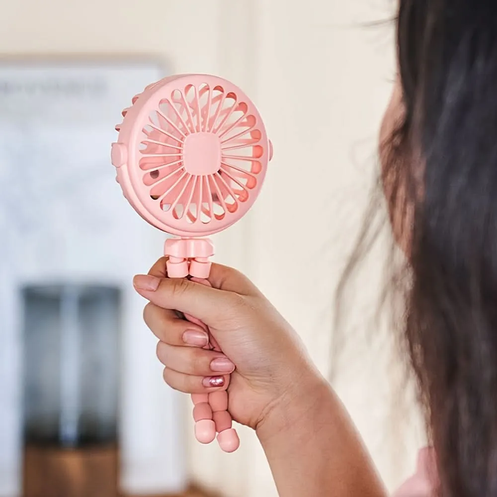 USB Charging Mini Fan with Octopus Tripod – Portable