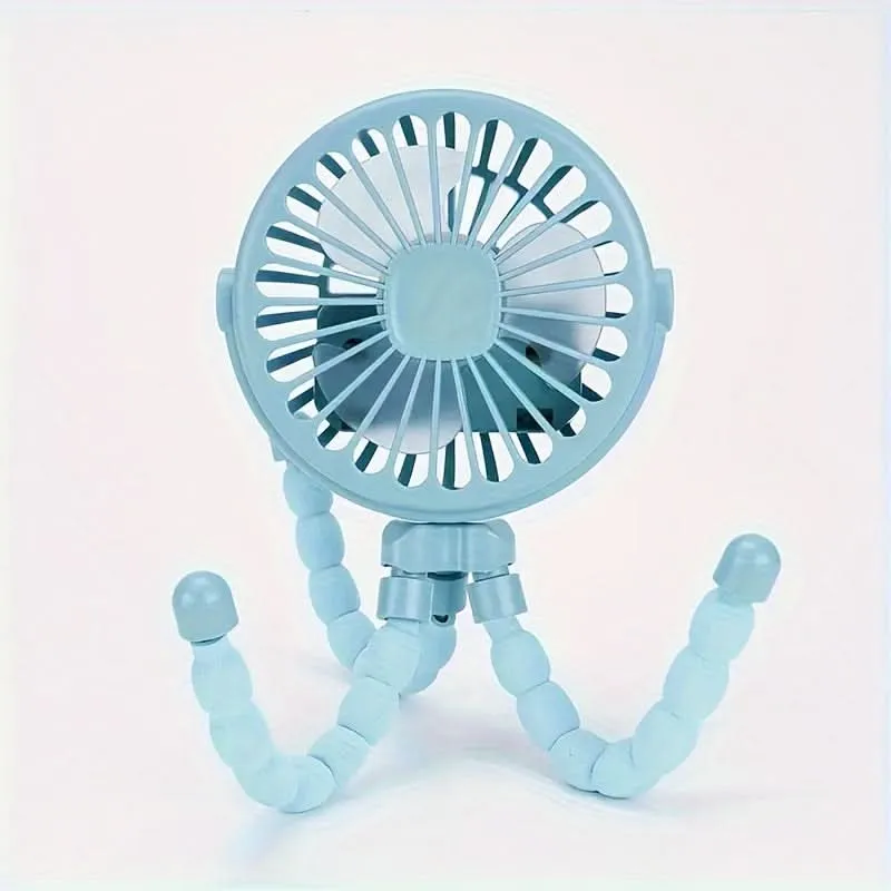 USB Charging Mini Fan with Octopus Tripod – Portable