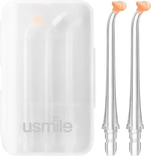 usmile Replacement Guidance Tip Nozzles for C10 Flosser – 2 Pack with Storage Case, Ideal for Braces & Dental Care