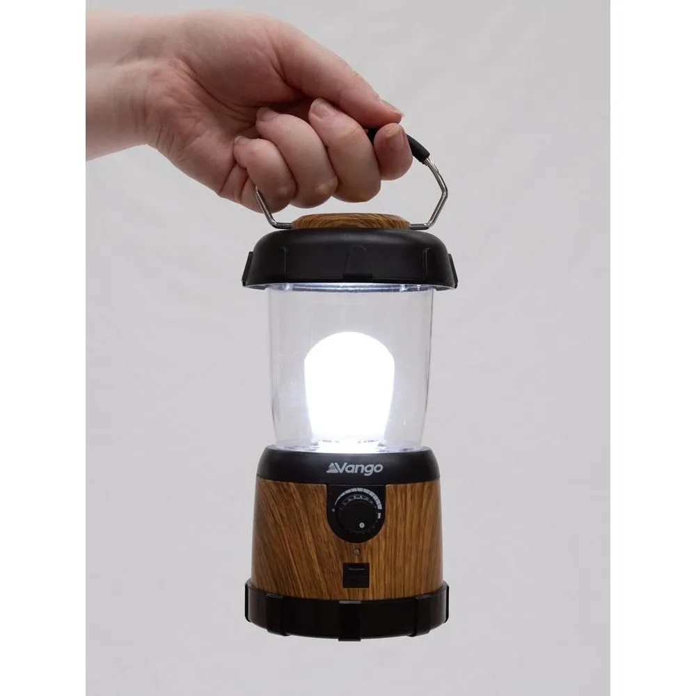 Vango Nova 200 Recharge USB Camping Lantern - Wood Effect