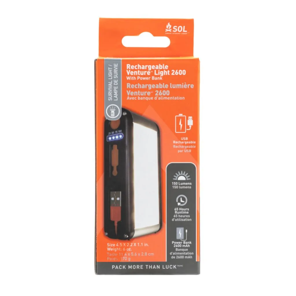 Venture Light 2600 Recharge with Power Bank