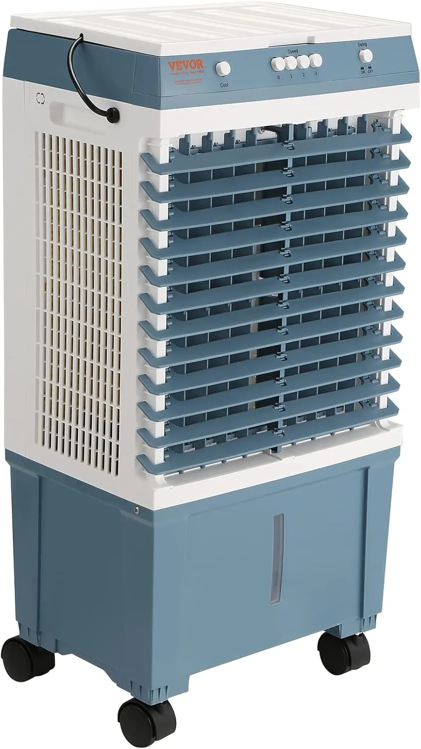 VEVOR Evaporative Air Cooler,100W 1400CFM Swamp Cooler with 5 Gallon Water Tank,Humidifying,3 Modes & Speeds Portable 3-IN-1 Cooling Fan,Energy-Saved Air Cooler for 550 Sq.Ft Indoor or Outdoor