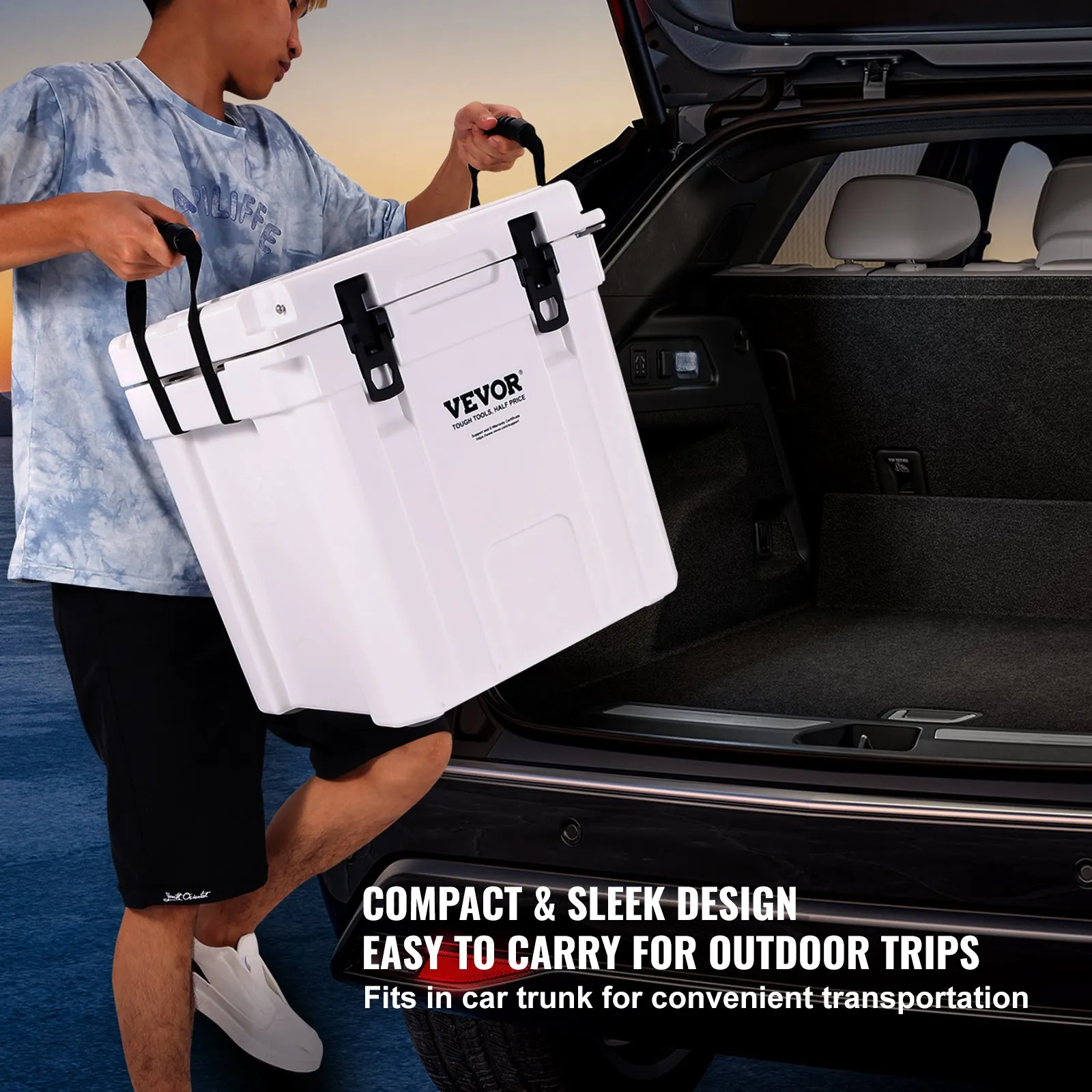VEVOR Insulated Portable Cooler - Keep Your Beverages Ice Cold for Days