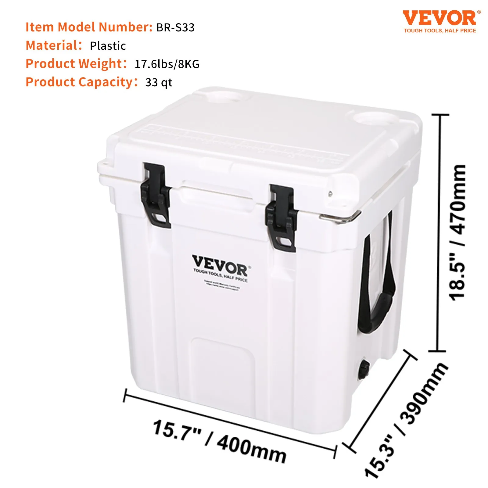 VEVOR Insulated Portable Cooler - Keep Your Beverages Ice Cold for Days