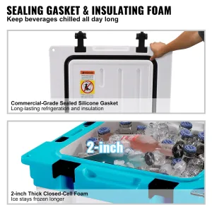 VEVOR Insulated Portable Cooler - Keep Your Beverages Ice Cold for Days