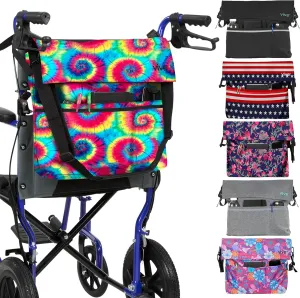Vive XL Wheelchair Accessories Bag - Waterproof, Scratch-Resistant, Double-Stitched, Machine Washable for Adults, Seniors, 15 Colors - Storage Walker Backpack to Hang on Back of Wheel Chair