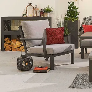 Vogue Aluminium Lounge Chair Grey | Nova