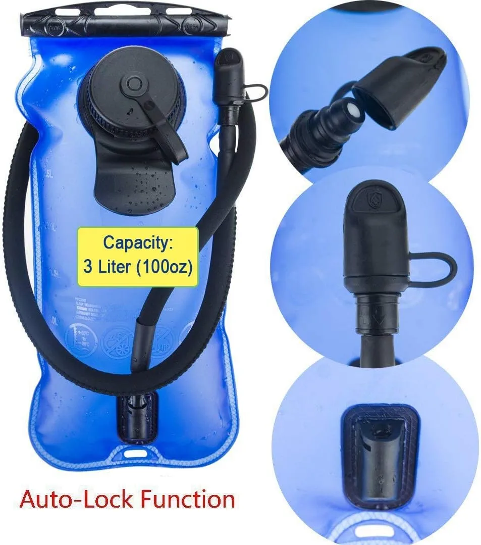 WACOOL 3L 3Liter 100oz BPA Free EVA Hydration Pack Bladder, Leak-Proof Water Reservoir