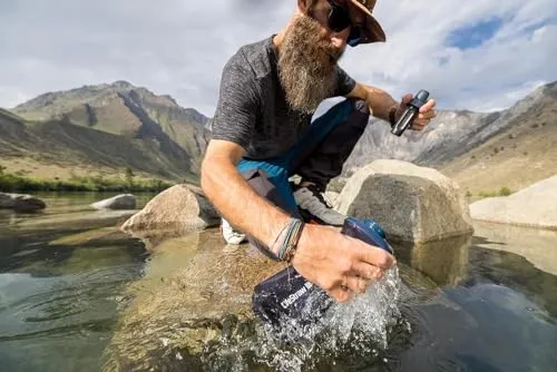 Water Filter - 1L Dark Mountain Gray, Protects Against Bacteria & Parasites
