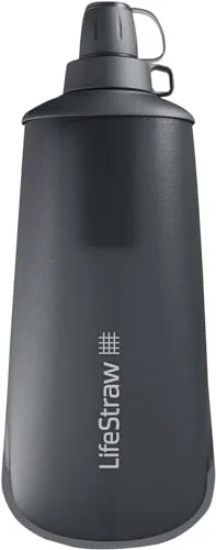 Water Filter - 1L Dark Mountain Gray, Protects Against Bacteria & Parasites