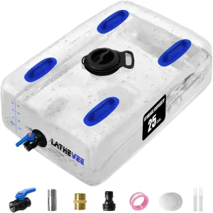 Water Tank 25 Gallon Portable Storage Bladder Collapsible Water Storage Containers with Spigot Large Capacity Water Bag for Emergency Water Storage Garden Camping