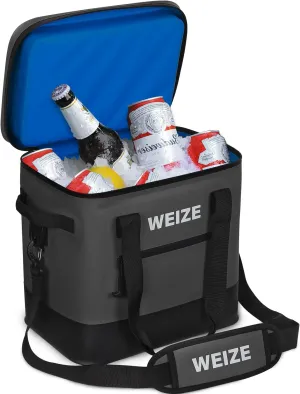 WEIZE 24 can Soft Cooler,Insulated Lunch Bag,Floating Cooler Leak-Proof with Zipper,Portable Ice Chest Bag for Beach, Drink, Beverage, Travel, Camping, Picnic, Car, Trips