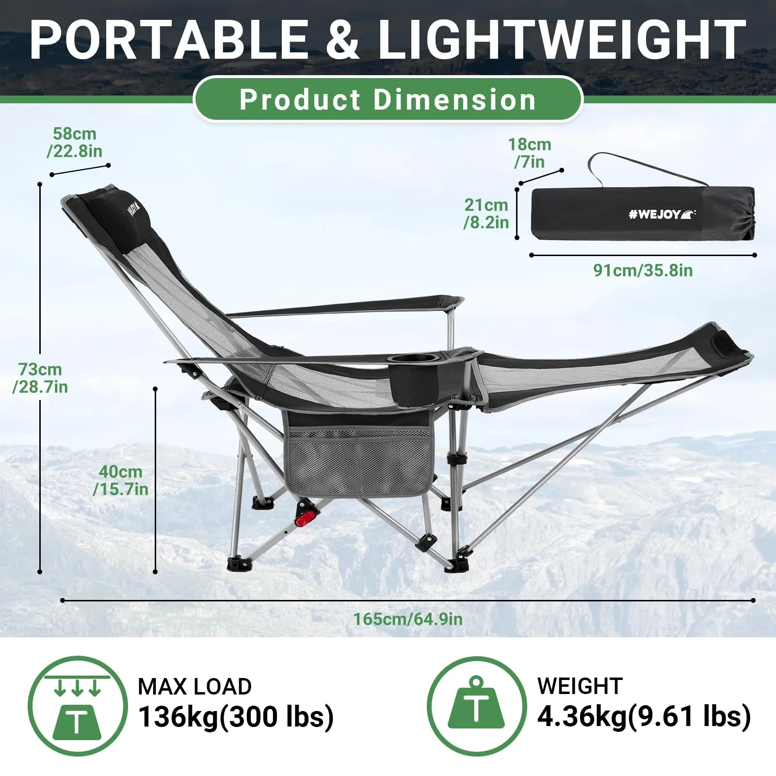 WEJOY FOLDING RECLINER CHA Folding Chair