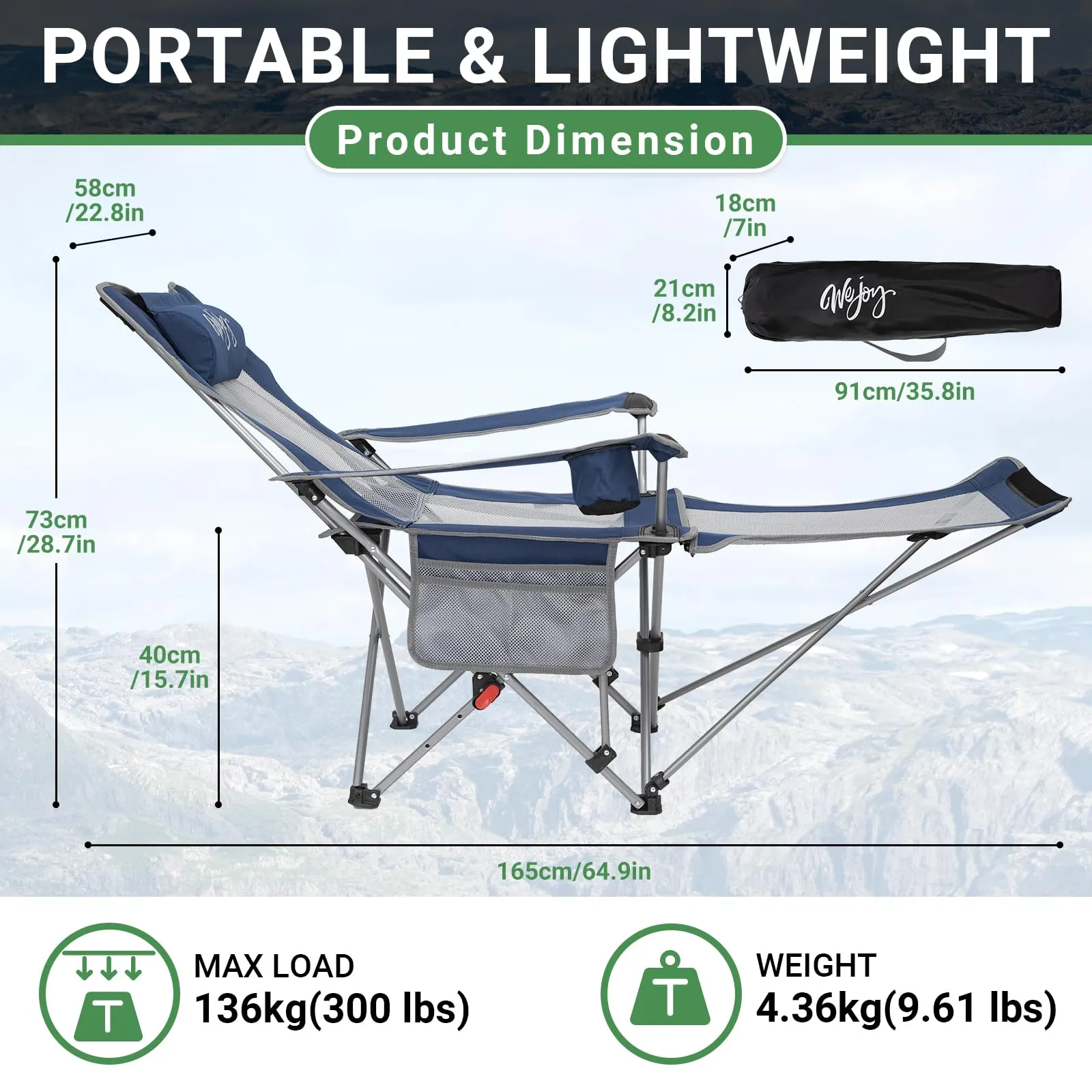 WEJOY FOLDING RECLINER CHA Folding Chair