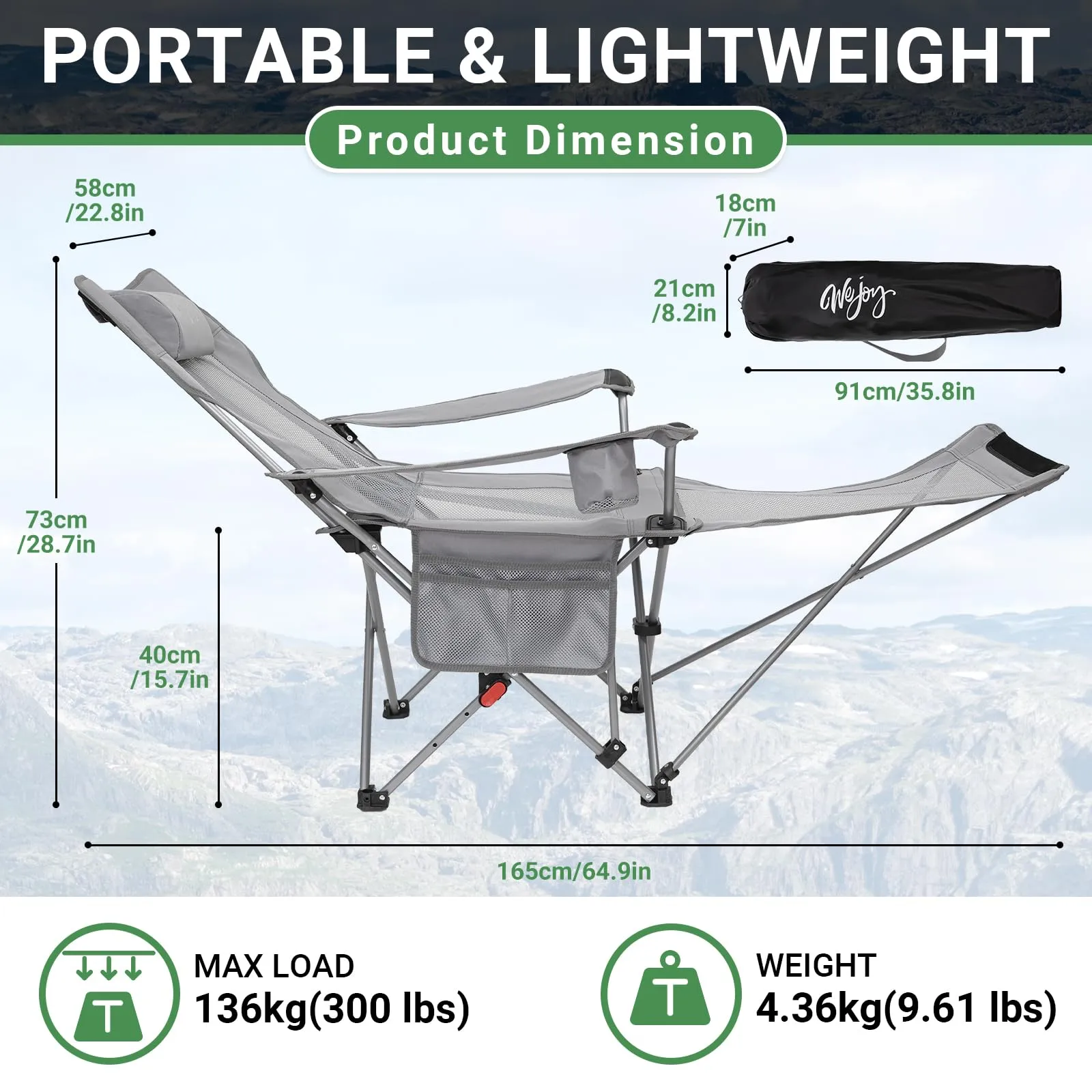 WEJOY FOLDING RECLINER CHA Folding Chair