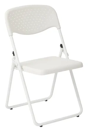 White Frame Foliding Chair (4-PK)