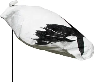 WHITE ROCK DECOYS Headless Snow Goose Windsocks, Durable Lightweight Windproof UV-Proof Stable 24" Fiberglass Stakes Waterfowl Hunting Decoys, 12-Pack
