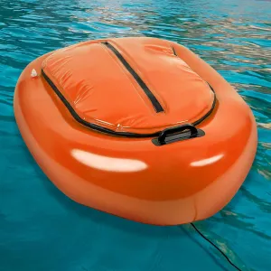 WILLBOND Inflatable Cooler for Kayak Tow Behind 38 QT Insulated Heavy Duty PVC Floating Cooler with Handle for Outdoor Enthusiasts, Kayaking Boating and River Fishing, Orange