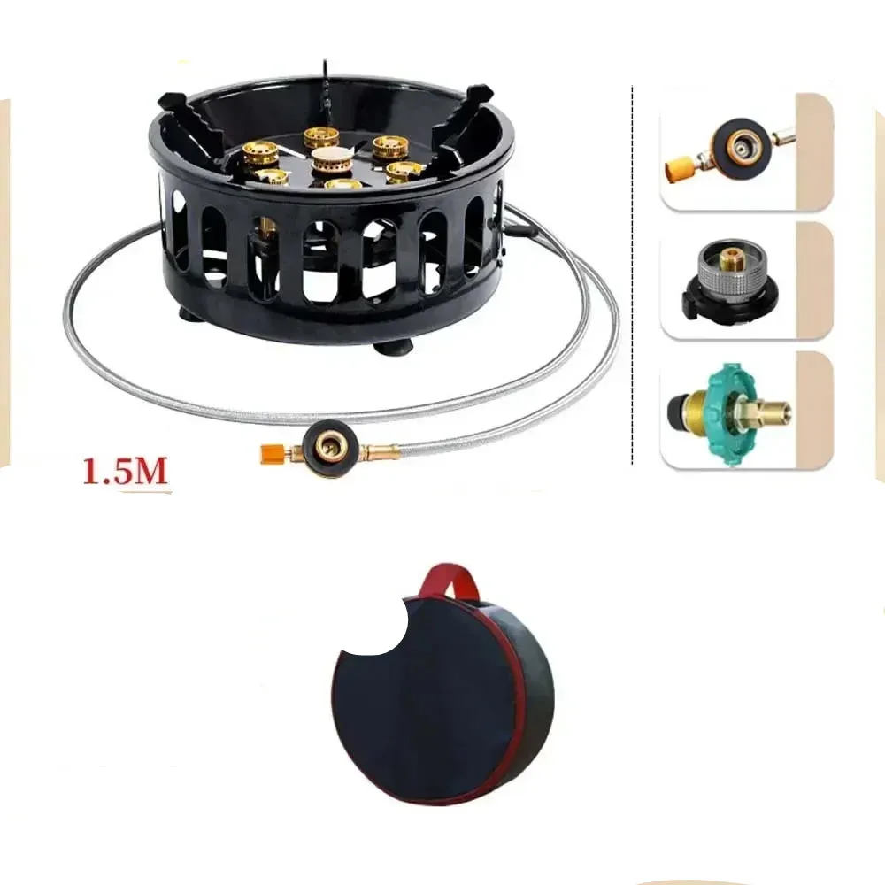 Windproof Camping Stove: 19800W, 7-Core, Gase Burner