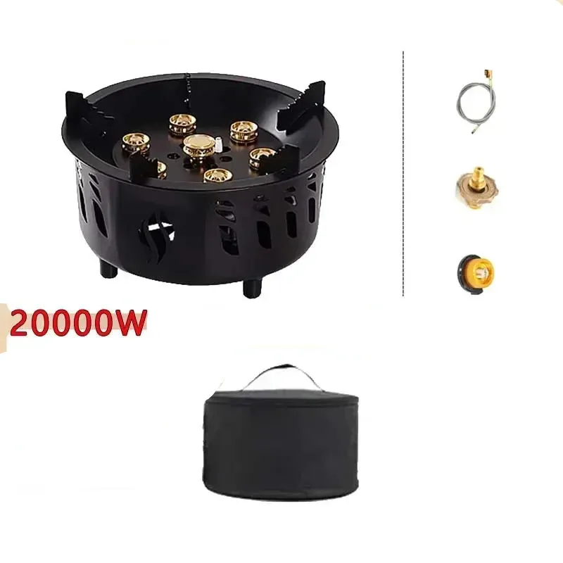 Windproof Camping Stove: 19800W, 7-Core, Gase Burner